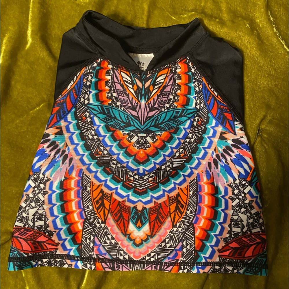 EUC Art Class - Multicolored girls (6X) rash guard - Picture 4 of 6